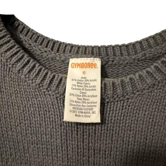 Gymboree gray bear knit sweater dress size 6. - Picture 5 of 7
